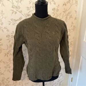 Cashmere olive Ralph Lauren Cable Knit Sweater